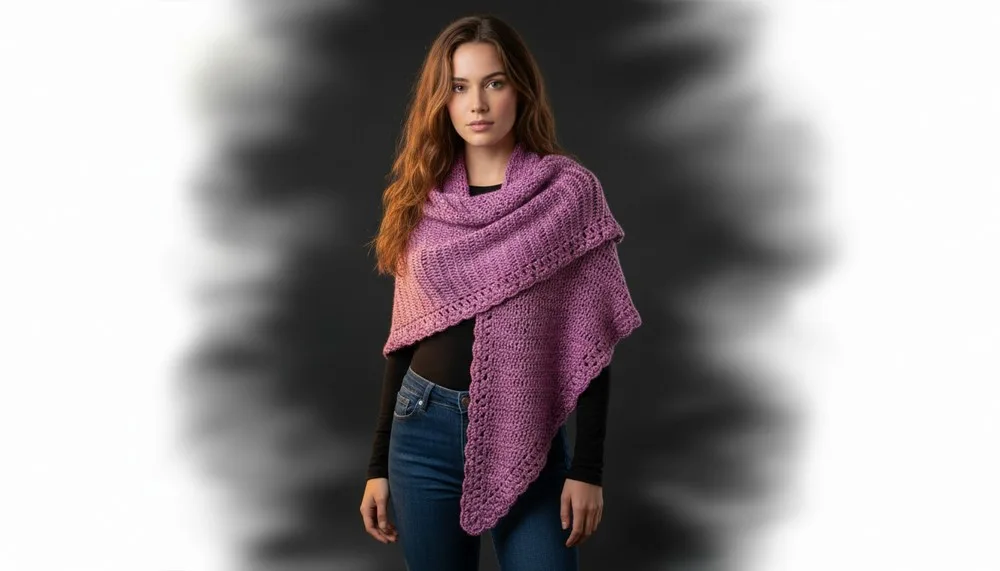 Free Crochet Half Moon Shawl Pattern for Cozy Layers — photo 2