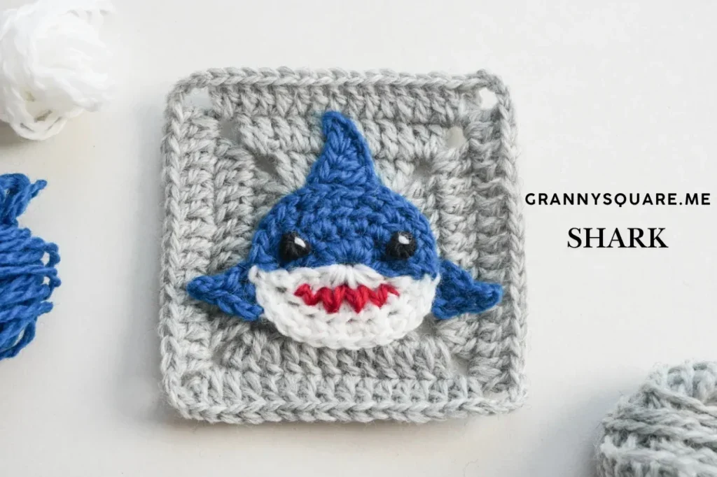 Crochet Shark Granny Square: Free 5-Round Pattern — photo 2