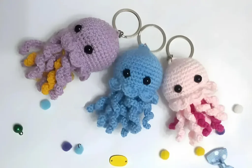 Amigurumi Jellyfish Keychain Crochet Pattern