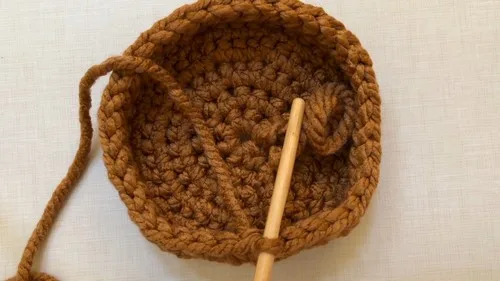 Chunky crochet basket with handle for beginners β photo 3