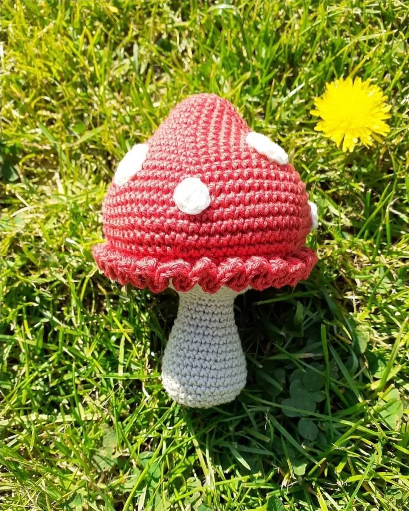 Crochet a whimsical amigurumi mushroom for beginners