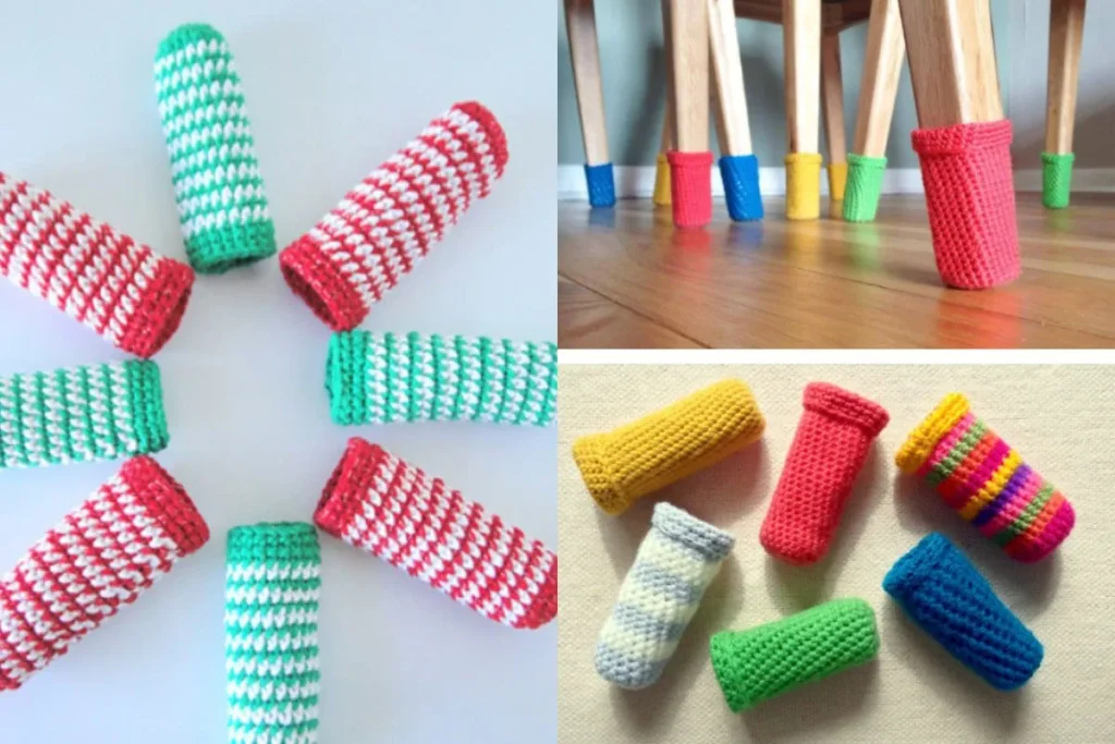 Crochet chair leg socks: three easy floor-friendly patterns