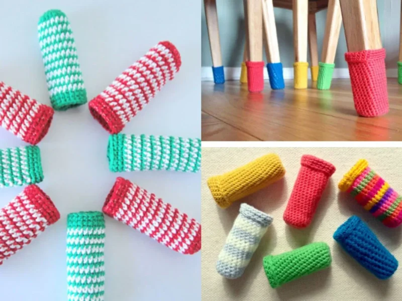 Crochet chair leg socks: three easy floor-friendly patterns