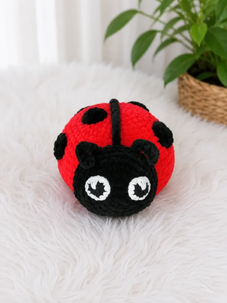 How to crochet a plush ladybug amigurumi