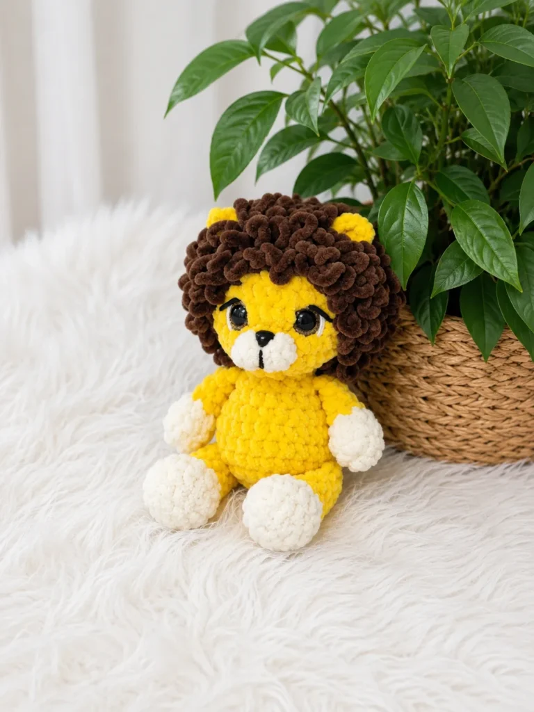 Crochet Lion Plushie: A Soft, Huggable Beginner-Friendly Amigurumi