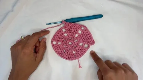 Crochet flower hexagon motif pattern for joining — photo 4