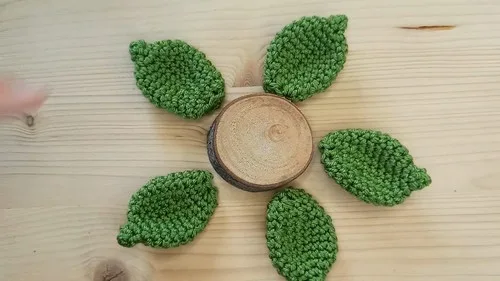 Crochet little succulent leaves for a real base — photo 2