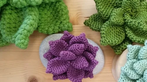 Crochet little succulent leaves for a real base — photo 4
