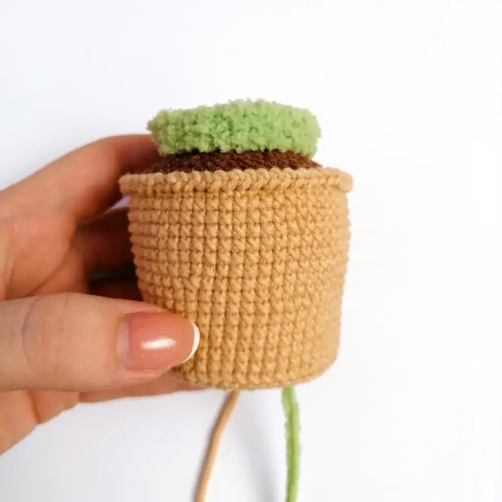 Little Cactus Amigurumi with Pot and Flowers