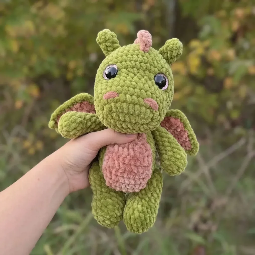 Little Dragon Amigurumi with Wings and Spines