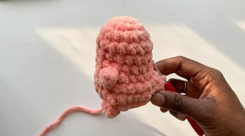 Mini velvet crochet dinosaur pattern for beginners — photo 3