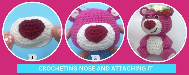 Pink strawberry bear amigurumi crochet pattern — photo 3