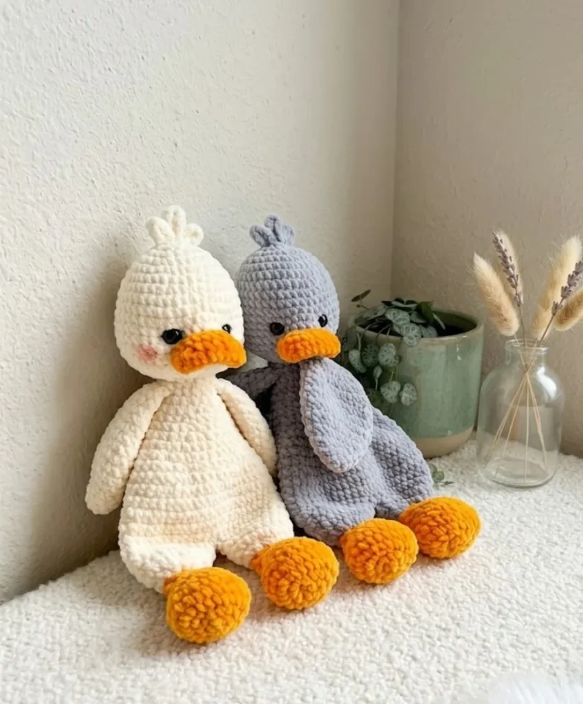 Plush velvet amigurumi goose crochet pattern
