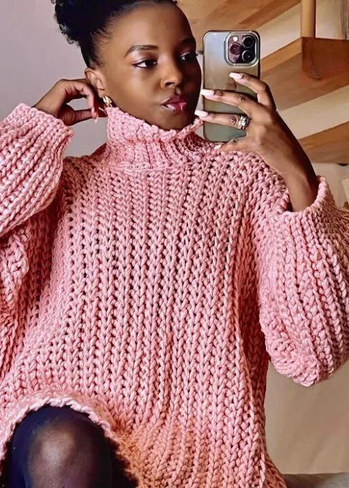 Ribbed chunky sweater made from two simple stitches β photo 3