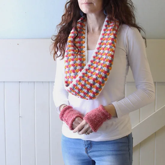 Spiked treble granny cowl crochet pattern — photo 2