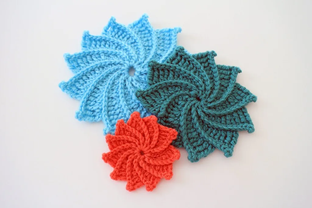 How to crochet a spiral crochet flower