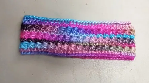 Star stitch ear warmer to crochet for winter — photo 2