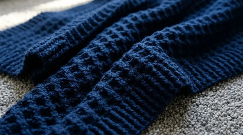 Ribbed and textured throw blanket crochet pattern — photo 3