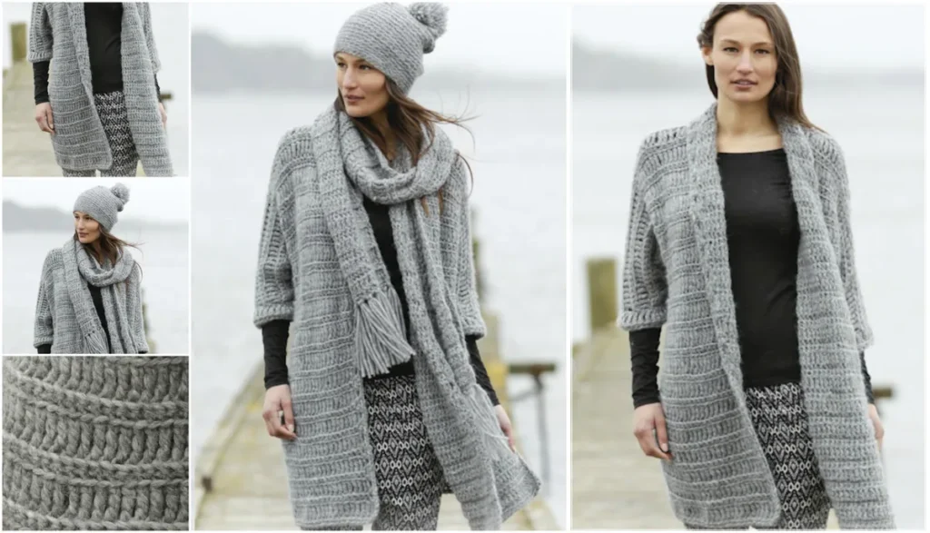 How to crochet a treble stitch jacket with panels