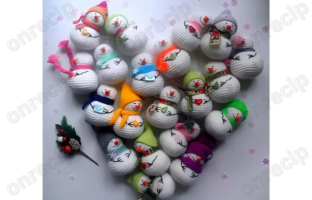 Amigurumi snowman head crochet pattern with sphere shaping