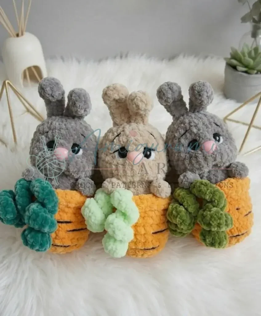 Carrot bunny amigurumi crochet pattern