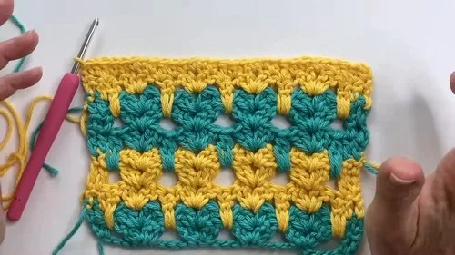Cat stitch crochet pattern for a textured blanket — photo 3