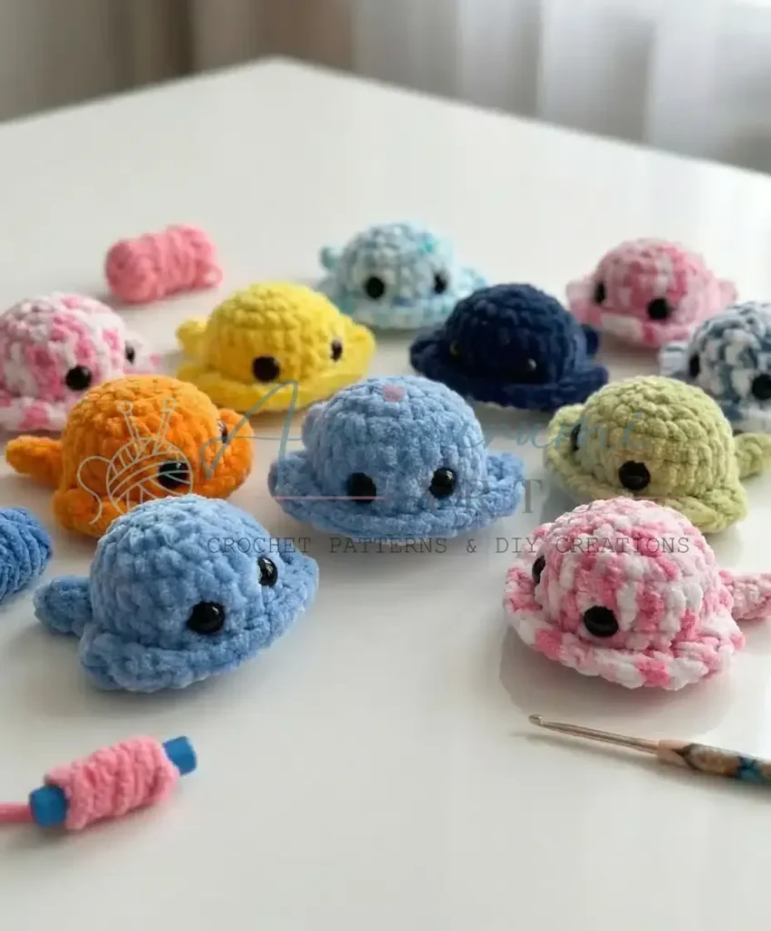 Crochet a plush chenille stingray amigurumi