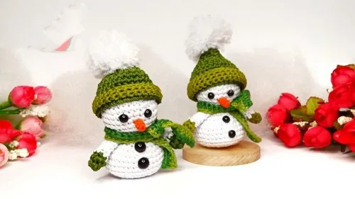 How to crochet a snowman ornament β photo 2