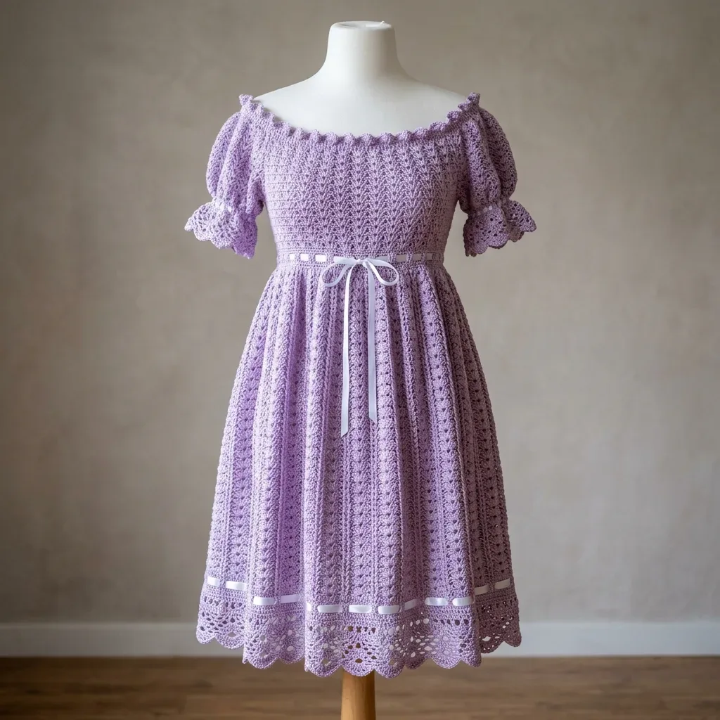 Lavender Cottage Babydoll Dress Crochet Pattern