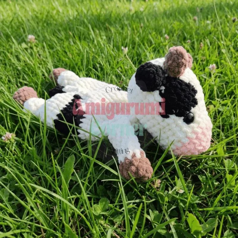 A plush crochet cow lovey for baby comfort β photo 3