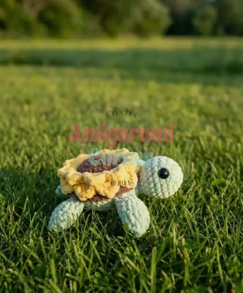 Sunflower Turtle Amigurumi: A Petal-Topped Shell Pattern