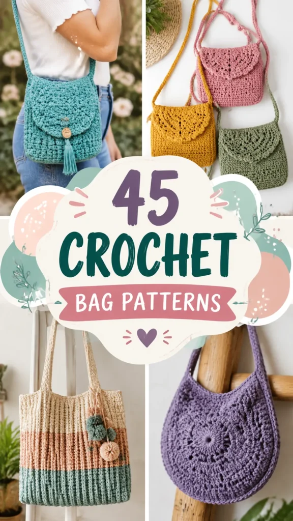 A textured crochet shoulder bag worth making