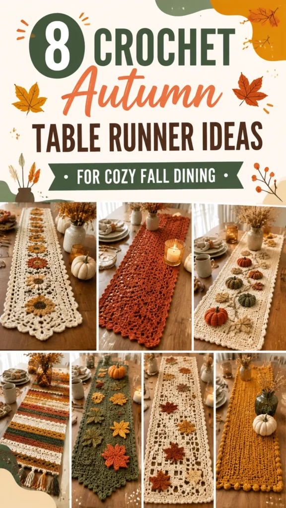 Textured lace panel crochet table runner pattern